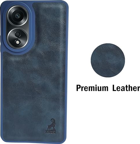 Image of AIBEX Shield Back Cover Case Compatible with Oppo A38 4G / Oppo A18 4G Back Cover | Flexible Vegan Leather | Full Camera Protection | Raised Edges | Super Soft-Touch | Bumper Case