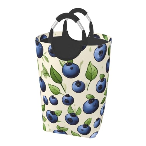 Blueberry Pattern03 Panier à linge pliable pour salle de bain