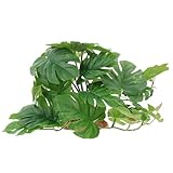 ASAKKURA 爬虫類テラリウム用 素材シミュレーション植物飾り ベース付き耐久性レプルボックス装飾 苔テラリウムにな隠れ家植物