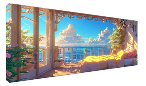 Kit Complet Diamant Painting paysage fleur | Strass point de croix