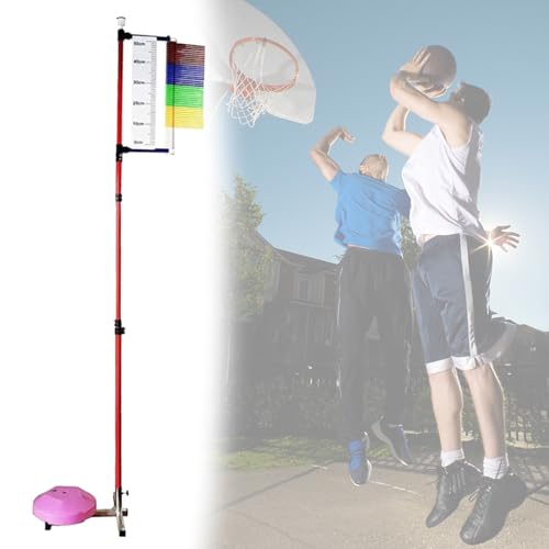 Probador de salto vertical de pie, altura ajustable de 1,3 m a 3,6 m, equipo de entrenamiento de salto alto con varilla telescópica de reinicio, portátil para gimnasio en casa