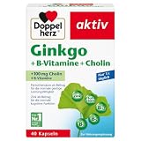 Doppelherz Ginkgo + B-Vitamine + Cholin - Mit Pantothensäure als Beitrag zur normalen geistigen Leistungsfähigkeit - 40 Kapseln