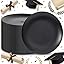 Black Frosted Plastic Dessert Plates