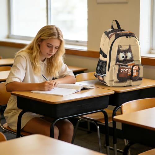 Mochila de oficina con compartimento para gato y libros de universidad 6