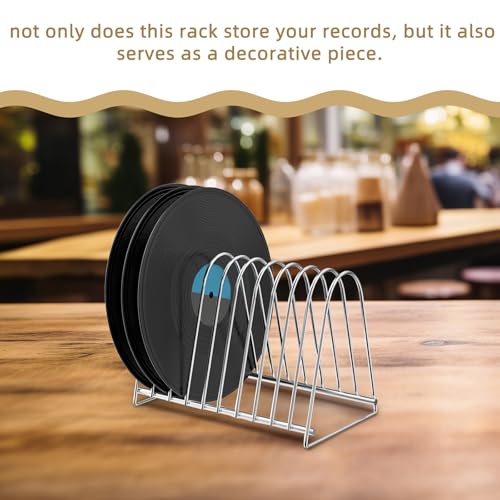 Étagère de rangement pour disques vinyles support de présentation métallique - 8