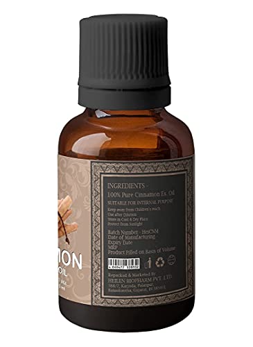 Image of Heilen Biopharm Cinnamon Essential Oils - 15 mL Per Bottle Pack of 1, For Aromatherapy & Digestive support