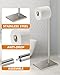 Toilet Paper Holder Stand, Free Standing Toilet Paper Roll Holder with Reserve for Bathroom, Stainless Steel DECLUTTR