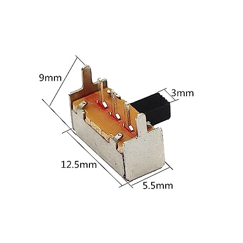 Interrupteur à bascule SK-12F14G4 à glissière horizontale pour circuits imprimés durables - 3