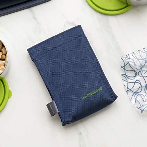 U Konserve Gel Ice Pack No-Sweat To Keep Lunchbox And Cooler Bag Dry - Navy Blue - Recycled Fabric - Moisure-Free - Machine Washable Cover - Non-Toxic #TOP4