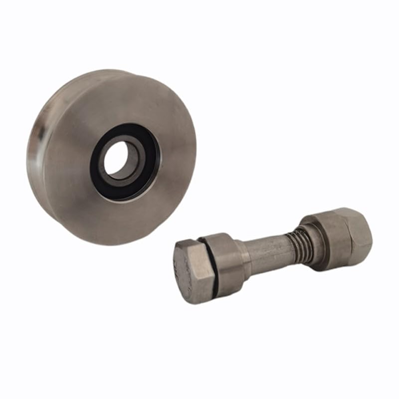 Metalideal Rueda Inox Redonda Ø90mm Carril 20mm