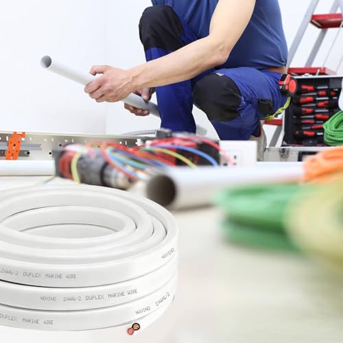 Image of 2 Gauge Marine Wire,2 AWG 10ft Duplex Marine Grade Wire Tinned Copper Heavy Duty Sheathed Cable for Boat /Automotive /RV /Camper /Trailer Outdoor Use