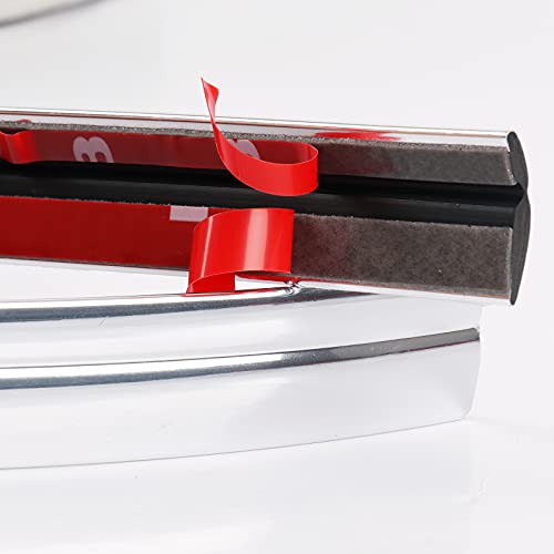 6.5Ft Automotive Chrome Trim Molding - L-Molding Car/Truck/Rv Side Body Chrome Moulding Trim Strip (Self Adhesive) For Door Window Bumper Side Edge Scratch-Proof Decorative - 1/2"+5/16" #TOP3