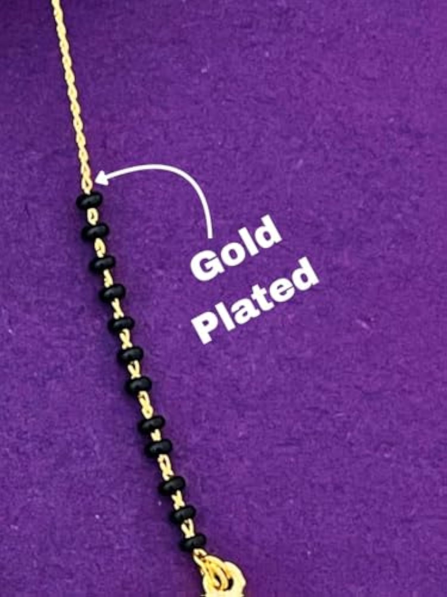 Women's Gold Plated Mangalsutra 2 Pendant Chain