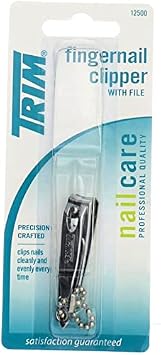 Trim Fingernail Clipper with File, Pack of 4