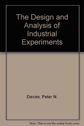 The design and analysis of industrial experiments 0582460530 Book Cover