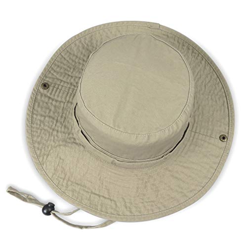 Phaiy Bucket Hat Wide Brim Uv Protection Sun Hat Boonie Hats Fishing Hiking Safari Outdoor Hats For Men And Women Khaki #TOP1