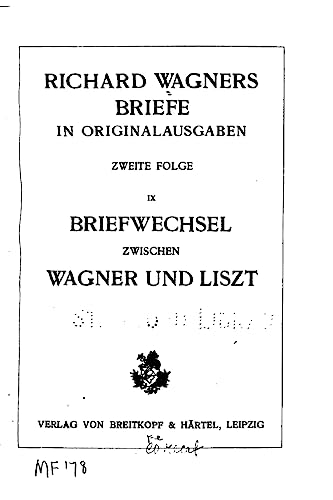 Richard Wagners Briefe in Originalausgaben (Afrikaans Edition)