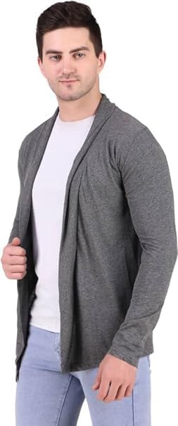 Men's Premium Cotton Blend Cardigan – Shawl Collar Shrug, Lapel Collar, Casual & Warm Winter, Summer Wear-picture-47