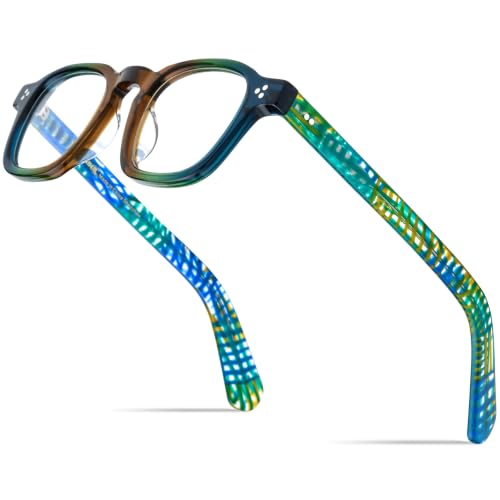 Image of HEPIDEM Acetate Glasses Frame Men Women Square Eyeglasses Optical Spectacles MZEPH