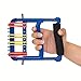 Rolyan Ergonomic Hand Exerciser with Padded Handle, Adjustable Squeeze Tool, 4 Pairs of Rubber Bands for Progressive Resistance, Improves Hand Grip Strength in Fingers, Hand, & Thumb, Blue