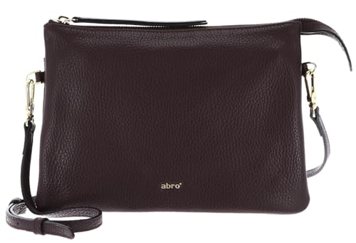 Sac à épaule ABRO en cuir grainé Adria bordeaux, l'élégance d'une maroquinerie haut de gamme