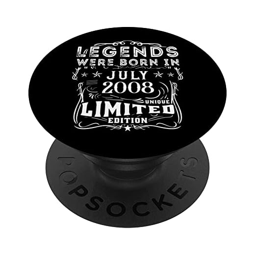 Cumpleaños Julio 2008 Edición Limitada Regalo Legend July PopSockets PopGrip Intercambiable