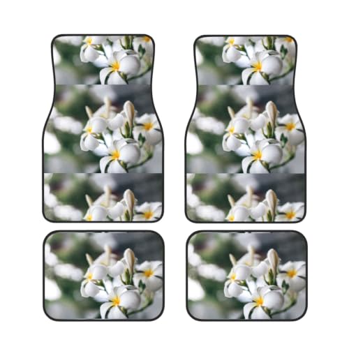 Hermosas flores blancas de frangipani en alfombrillas de neopreno de gran resistencia