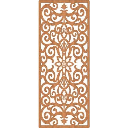 Image of 33 3 /8 inchW x 84 3 /8 inchH x 1 /4 inchT Buel Decorative Fretwork Wood Wall Panels, Cherry