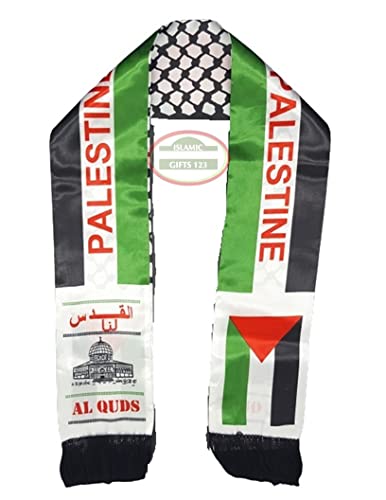 Wholesale Palestine Flag آل القدس Al Quds Jerusalem Arab KEFFIYEH Men's Scarf AL-AQSA FREE GAZA Muslim gift-Islamic Gifts123