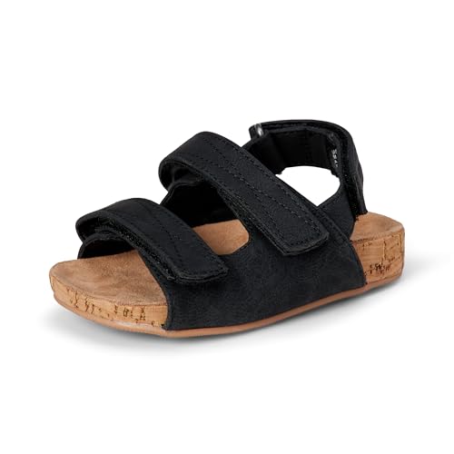 Amazon Essentials Boys' Velcro Cork Sandals, Black, 5 Big Kid by Amazon Essentials - Used condition - US$11.78