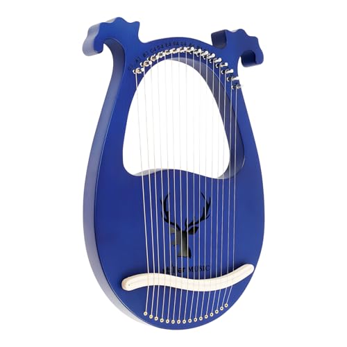 Lyre Harfe instrument Kleine Leierharfe 16 Saiten, Leier Harfe Mahagoni 16 Saite mit Stimmschlüssel Saitenabnehmer, Ausgezeichnete Klangqualität, ideal für Kinder und Anfänger.