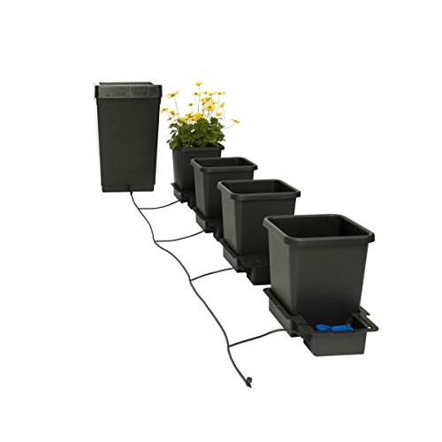 Autopot 4 Pot System with 3.9 gallon pots & 12.4 gallon Tank indoor, black