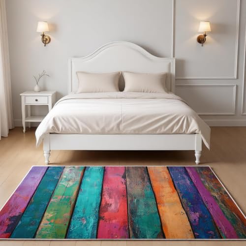 Tapis de sol moderne 140x200 cm violet résistant et facile à nettoyer