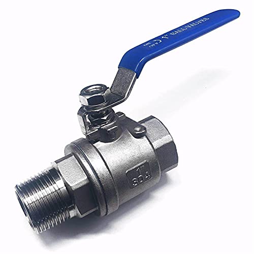 Robinet à bille deux pièces acier inoxydable 304 durable