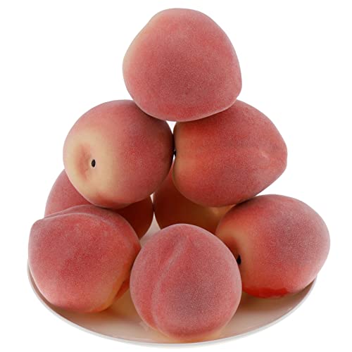 Gresorth 6Pcs High Grade Fake Peach Decoration Artificial Realistic Fruit Simulation For Home Party Holiday Festival Christmas Display #TOP3