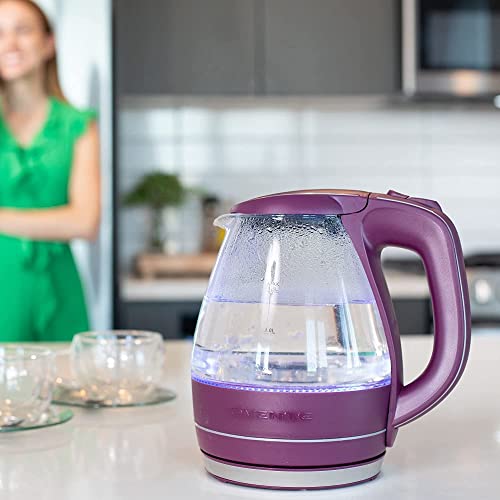 OVENTE Glass Electric Kettle Purple thumbnail 5