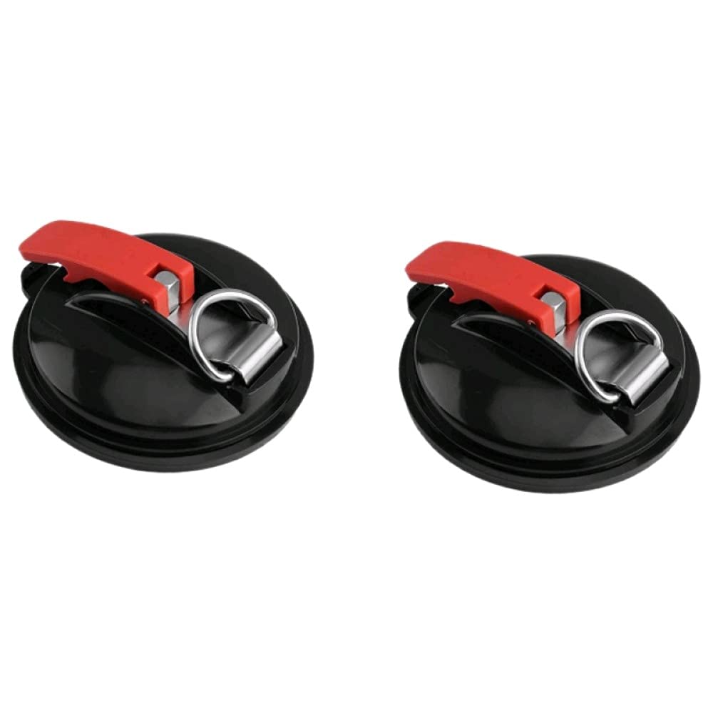 Vacuum Suction Cup Anchor with Fixed Hook Suction Cup Hook for Heavy-Duty Car Watch Strap Suitable for Car Bathroom,Black