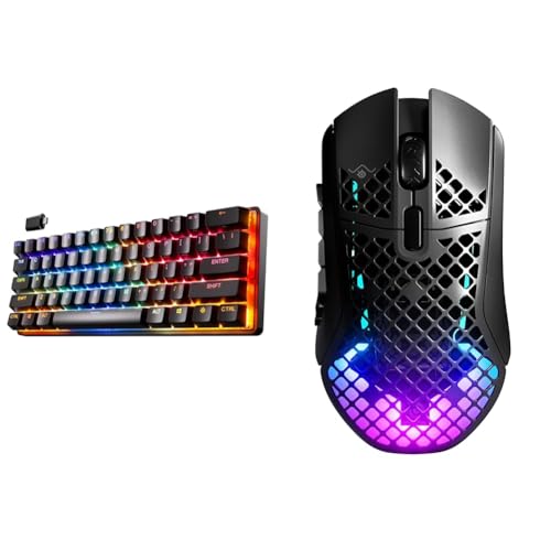SteelSeries Apex Pro Mini Wireless HyperMagnetic Gaming-Tastatur & Aerox 9 Wireless Gaming-Maus