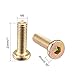 uxcell M6 x 20 mm Threaded Hex Socket Head Cap Screw Bolt Bronze Tone (Pack of 10)