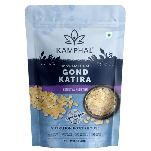Image of Kamphal Gond Katira - 300g | Premium Handpicked Almond Gum (Badam Pisin) | Raw, Unbleached & Therapeutic-Grade | Natural Ayurvedic Coolant for Gut, Skin & Hormonal Harmony