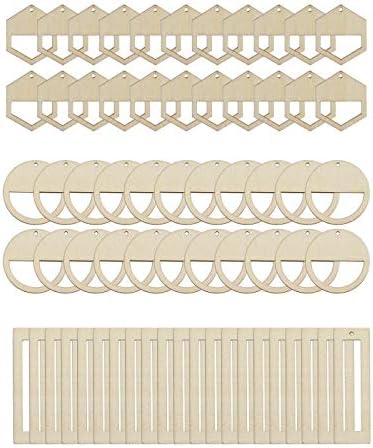 60 Pieces DIY Unfinished Wood Earrings Blanks Wood Jewelry Accessories