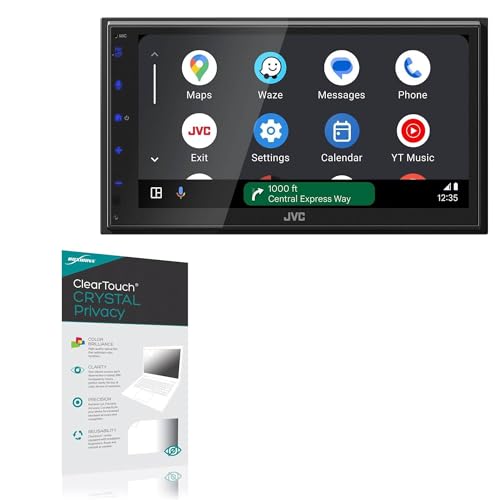 BoxWave Screen Protector Compatible with JVC KW-M595BT - ClearTouch Crystal Privacy (2-Pack), Privacy Screen Protector Flexible Film Clear