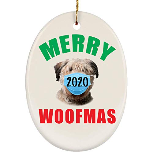 Merry Woofmas Bouvier Des Flandres Fawn Gold Quarantine 2023 Christmas Tree Ornaments New Years 2024 Decorations Gifts Oval Ceramic Merry Woofmas Bouvier Des Flandres Fawn Gold Quarantine 2023 Christmas Tree Ornaments New Years 2024 Decorations Gifts Oval Ceramic