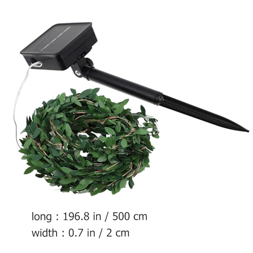 Guirnalda solar exterior con hojas falsas 50 LEDs 5m miniatura 2