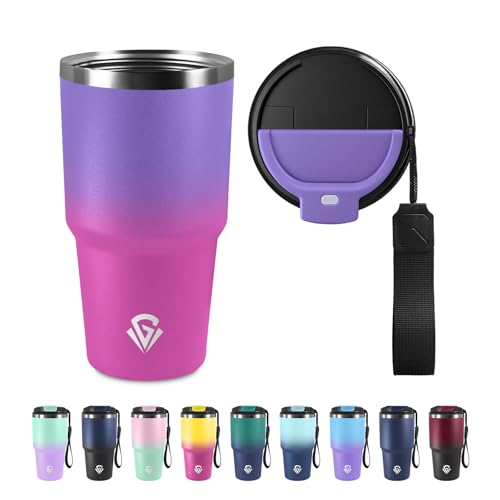 Tazza Termica 600ml 20oz, Borraccia Termica in Acciaio Inox, Bicchiere Termico con Doble Pared Reutilizable, sin BPA, Tazza da Viaggio per Caffe, Termos Caffè para Viajes, Oficina, Deporte, Escuela
