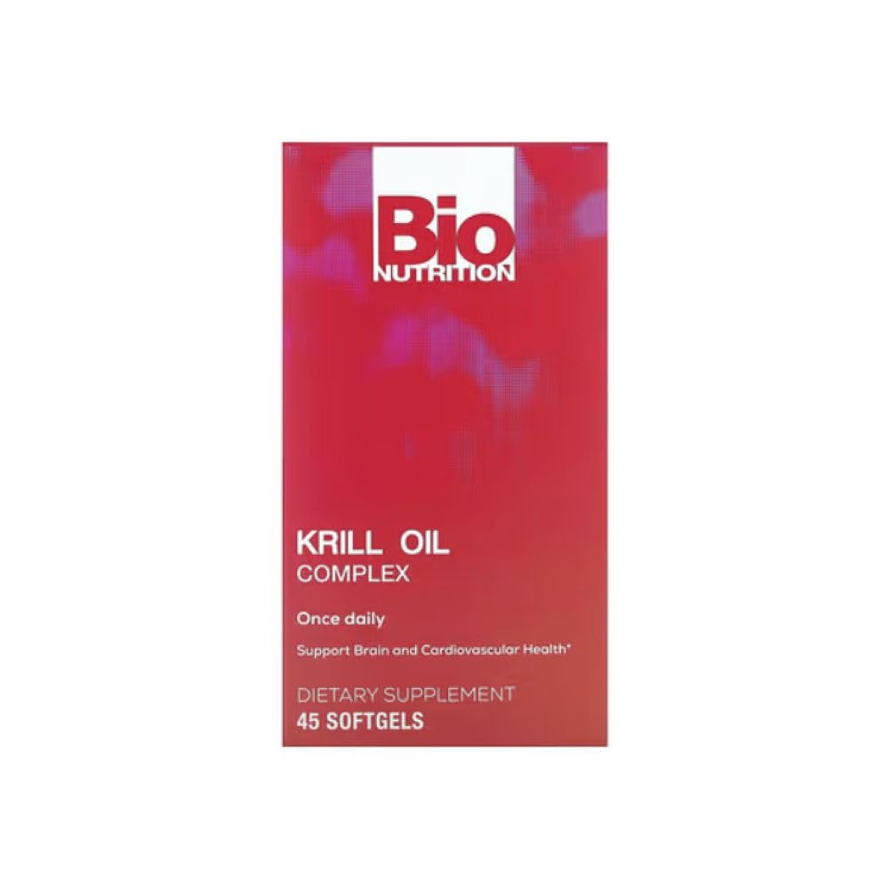 Bio Nutrition Krill Soft Gels, 45 Count Astaxanthin 45 Count (Pack of 1)