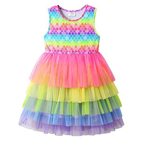 Vestidos de verano de tul para niñas de 3 a 12 años