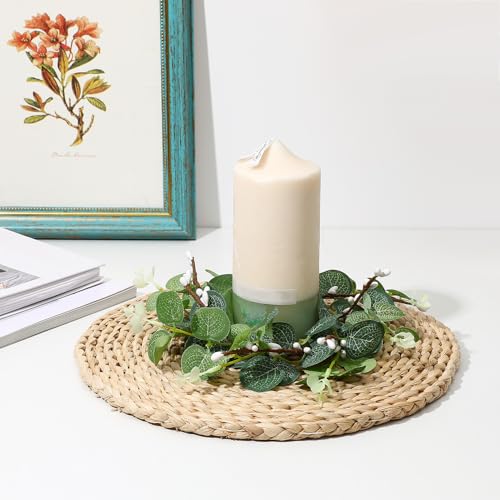 Couronnes décoratives légères d'eucalyptus artificiel au réalisme bluffant - 5