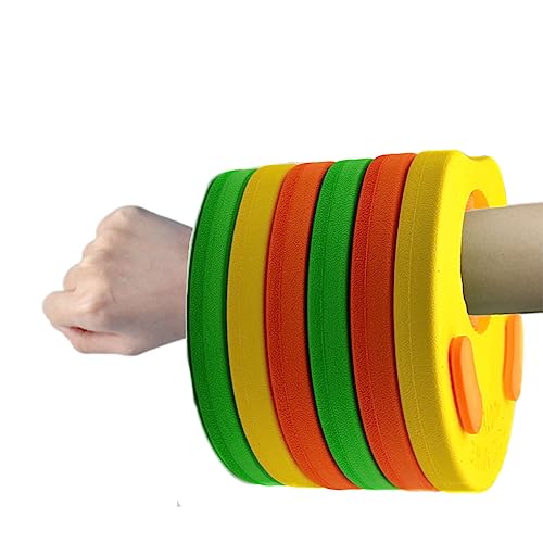 Keenso EVA-Schwimmscheiben – 4 Bunte Armbänder, Ø 18,6 Cm, Auftrieb Bis 60 Kg – Für Kinder 3–6 Jahre, Ohne Aufblasen – Schwimm Lernen