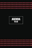  Agenda 19-20: Luglio 2019 A Dicembre 2020 / 1 Settimana In 2 Pagine / 18 Mesi / Italiano / Planner Settimanale / Nero Rosso